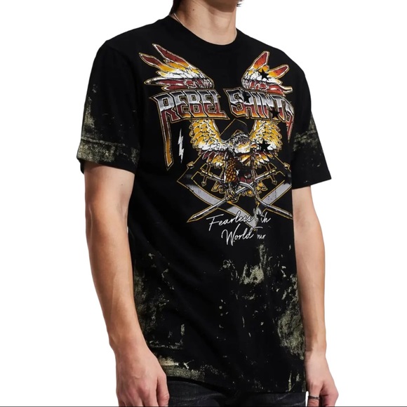 Rebel Saints By Affliction Men's T-shirt FEARLESS Premium Quality S-3XL $88 - Picture 5 of 11